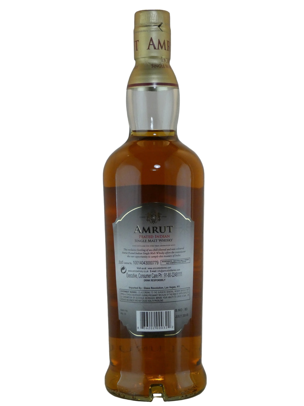 Amrut Peated Indian Single Malt Whisky (750ml)