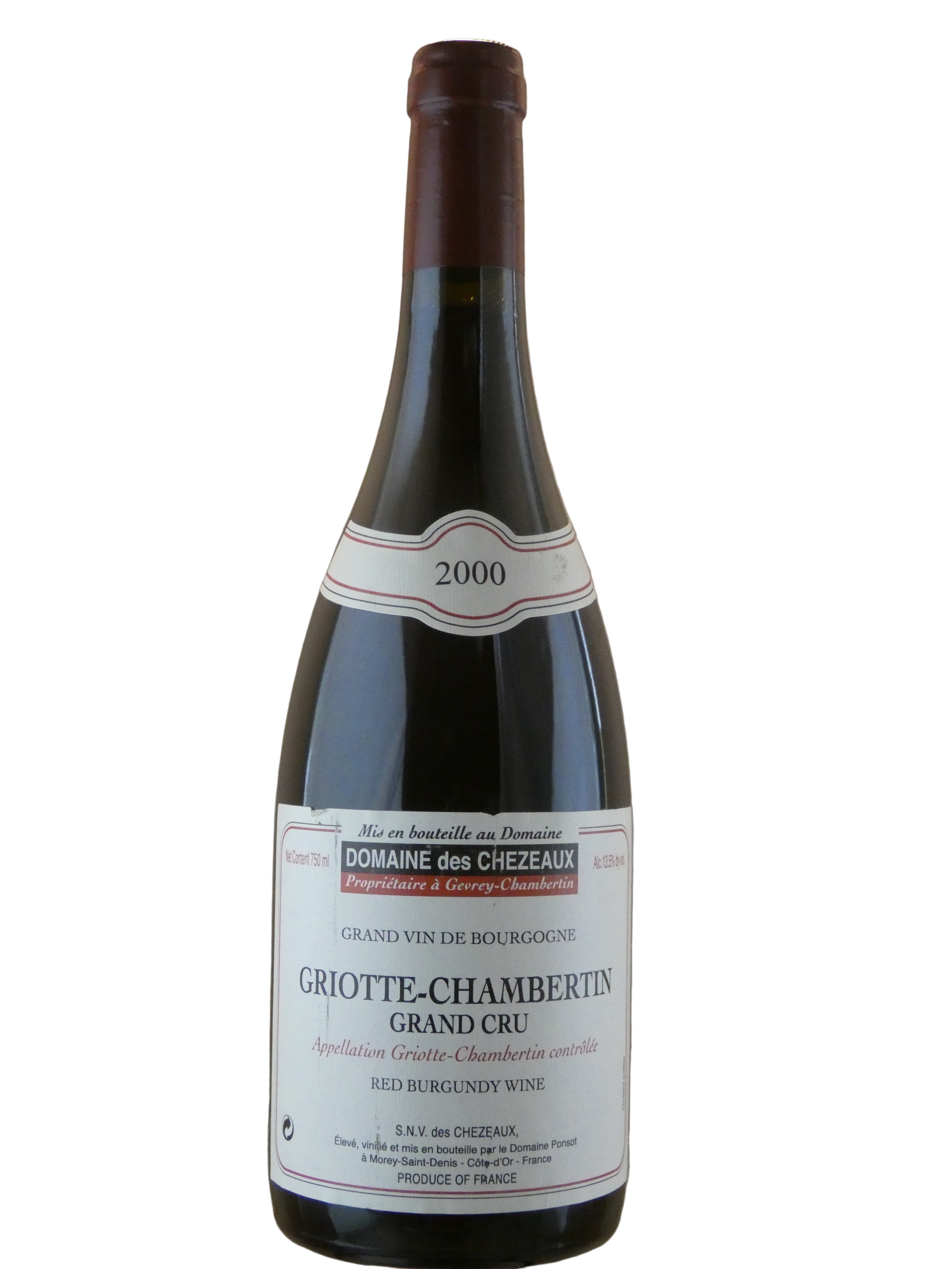 Domaine des Chezeaux Griotte-Chambertin Grand Cru (Ponsot) - 2000 (750ml)