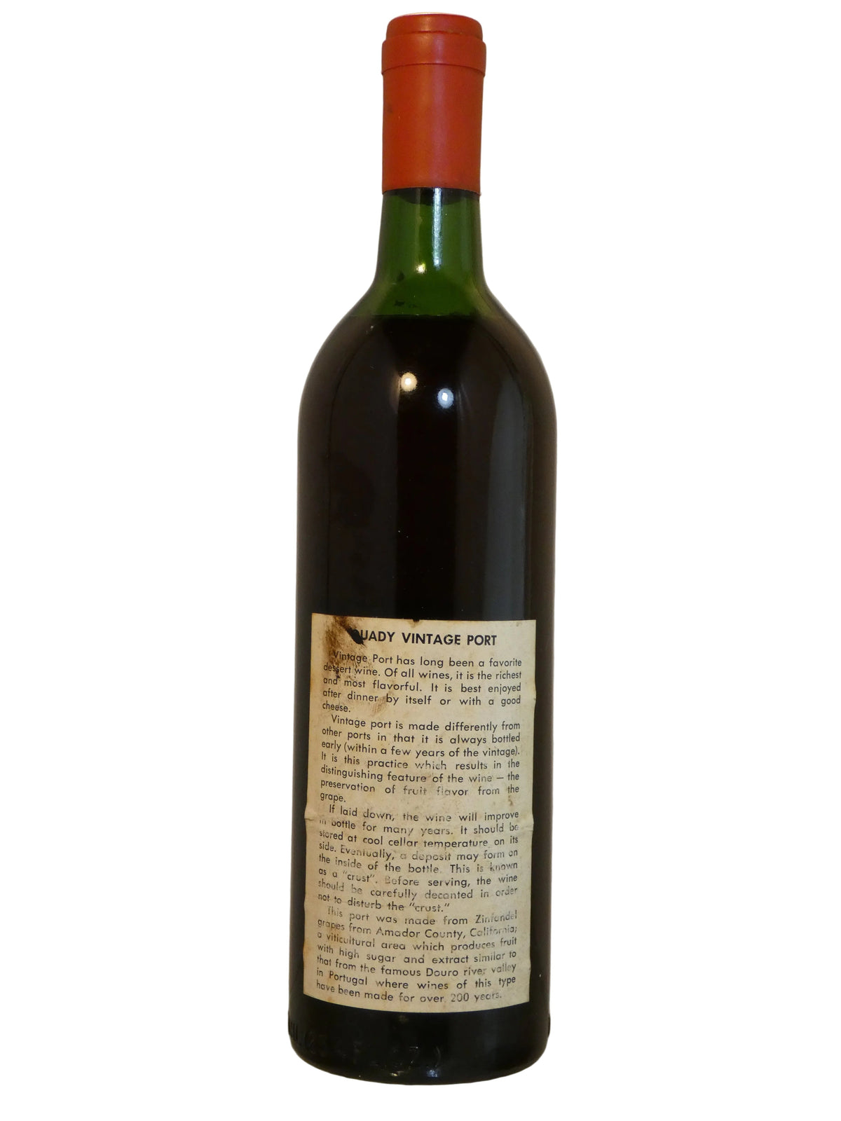 Quady Vintage Port California (High Shoulder) - 1975 (750ml)