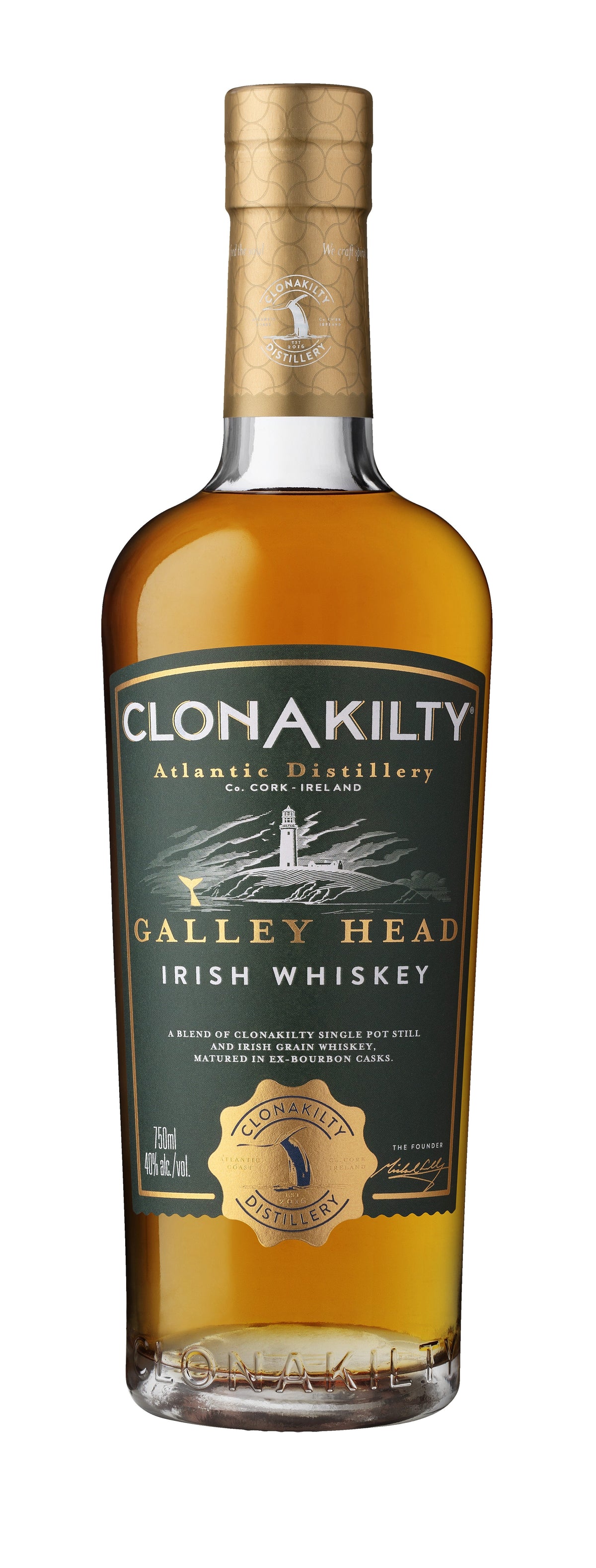 Clonakilty Galley Head Single Pot Still Whiskey Matured in Ex Bourban Cask (750ml)