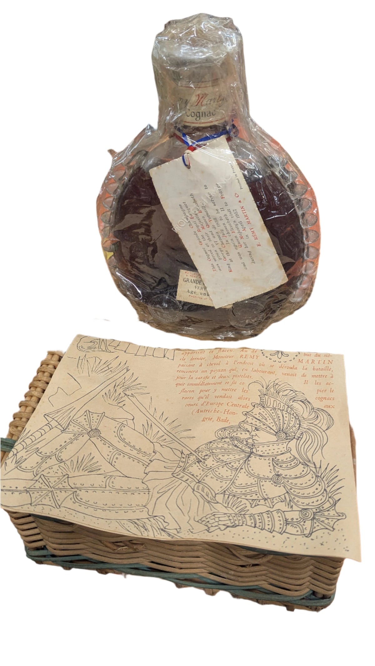 Louis XIII de Remy Martin Grande Champagne Cognac Baccarat Crystal (very Old) In box. Louis 13 (Bernard Dayde 1957 art work on paper) (750ml)