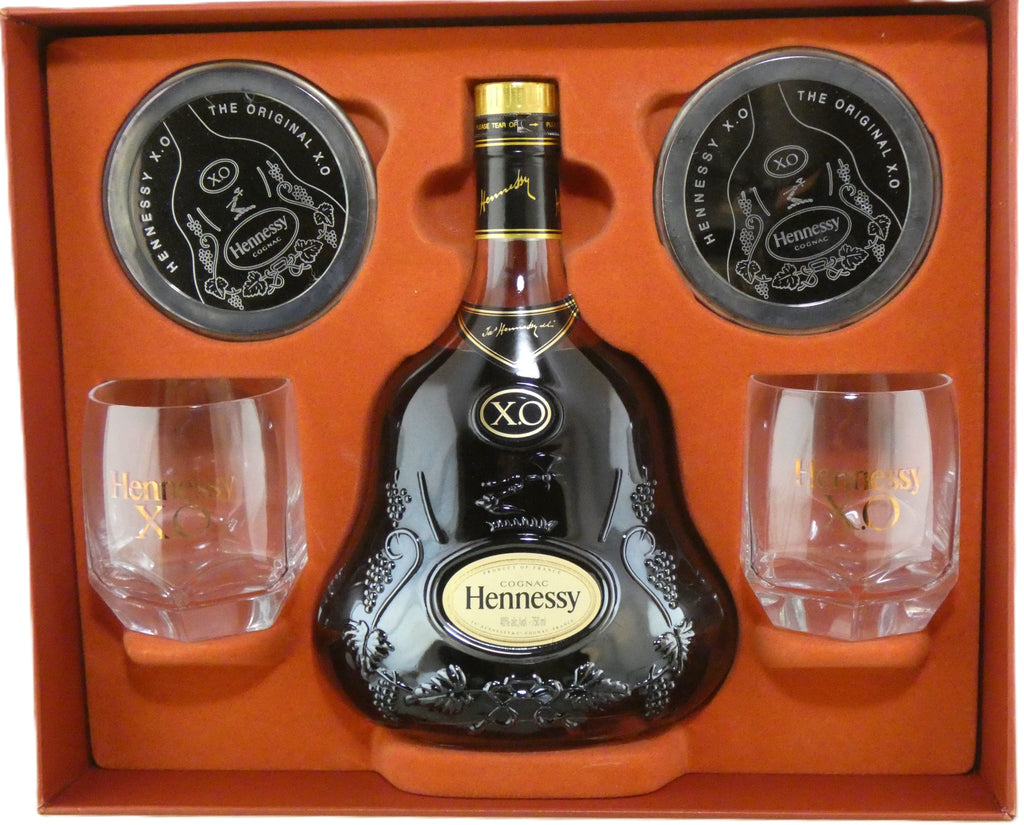 Hennessy XO Cognac Older Bottling with gift set Glasses, Coasters (750ml)