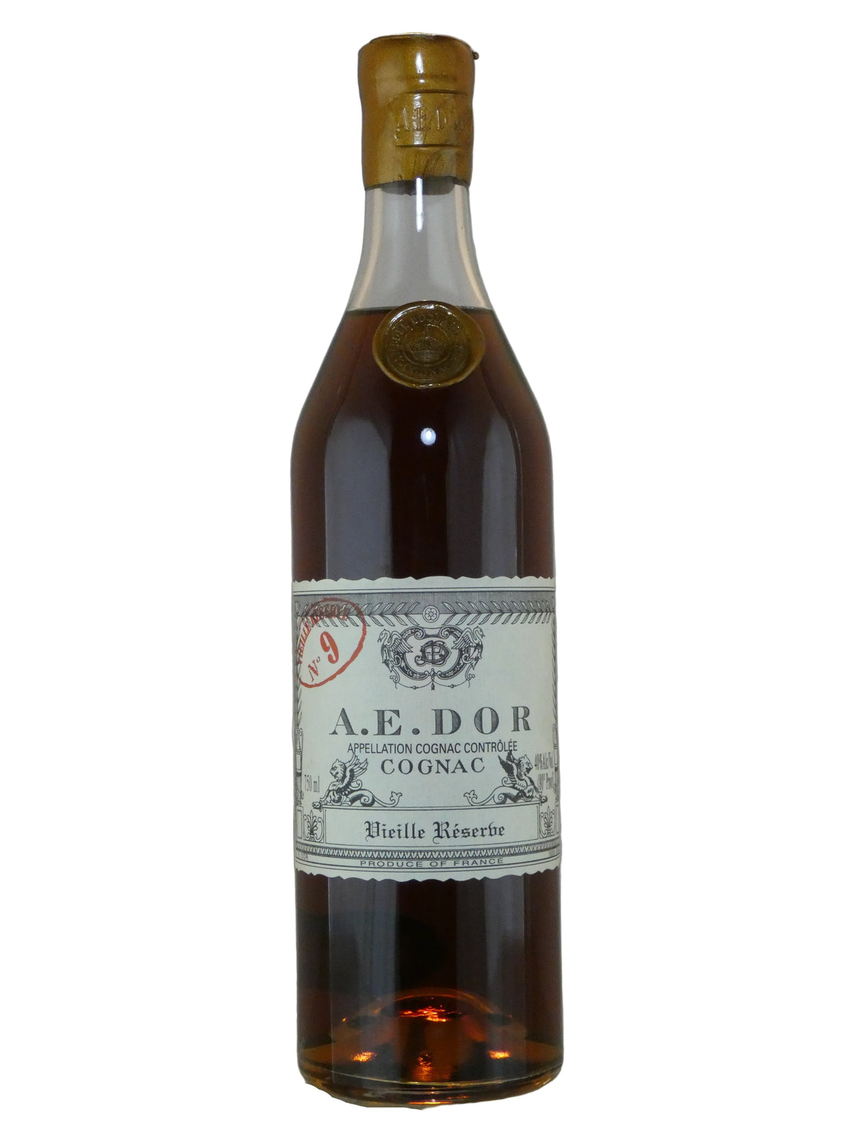 A.E. Dor Vieille Reserve No. 9 Grande Champagne Cognac (no Box) (750ml) (A Chicago Wine Markets Selection)