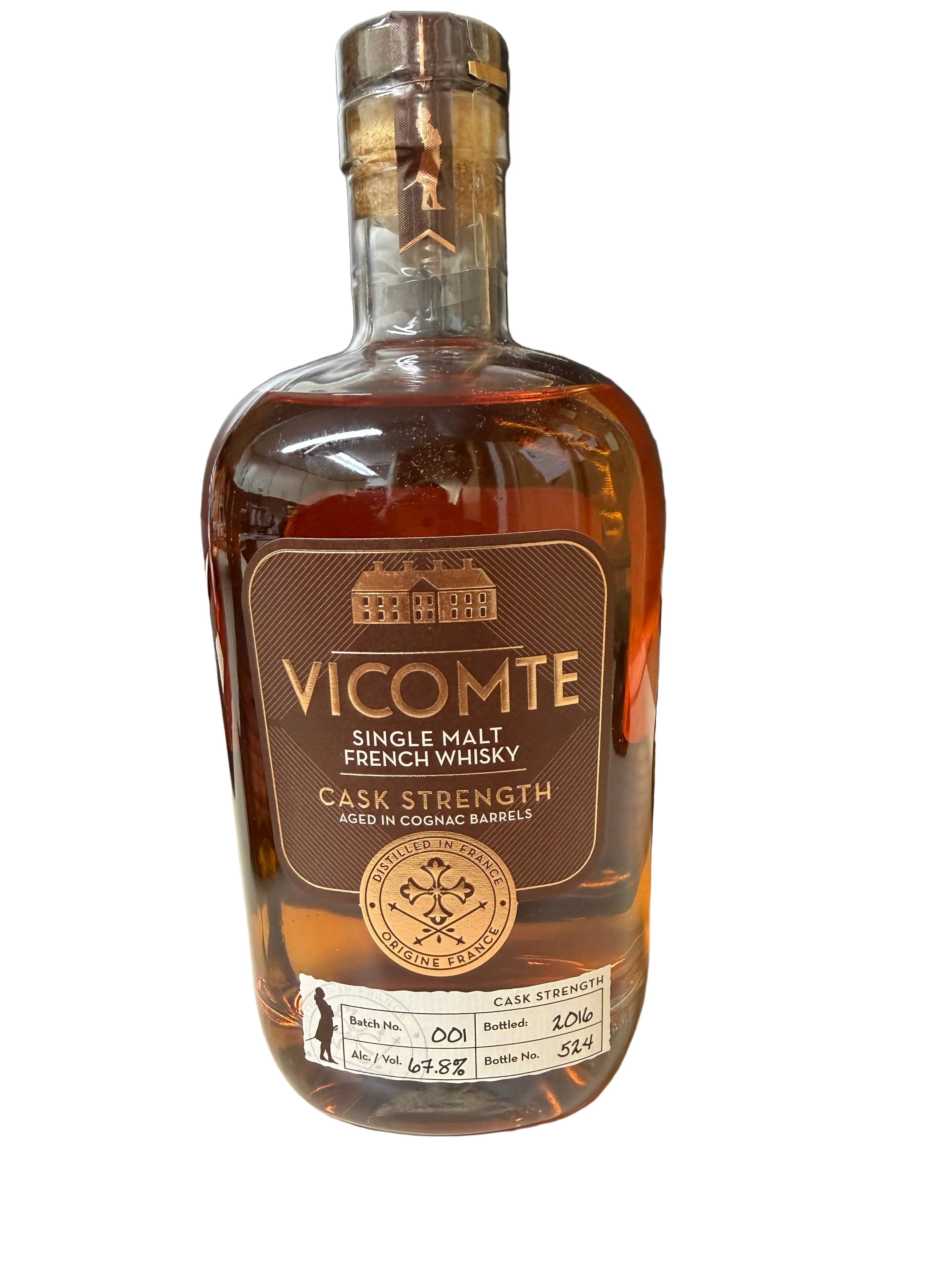 Vicomte Cask Strength Cognac Barrel Single Malt Whisky, France (750ml)