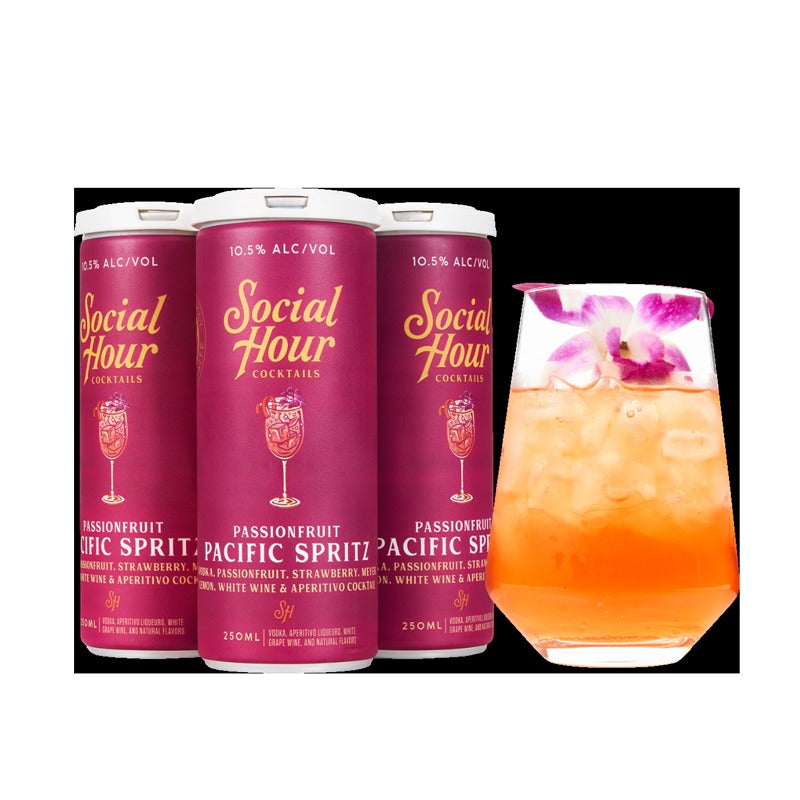 Social Hour Cocktails Passionfruit Pacific Spritz 250ml (4-pack cans)