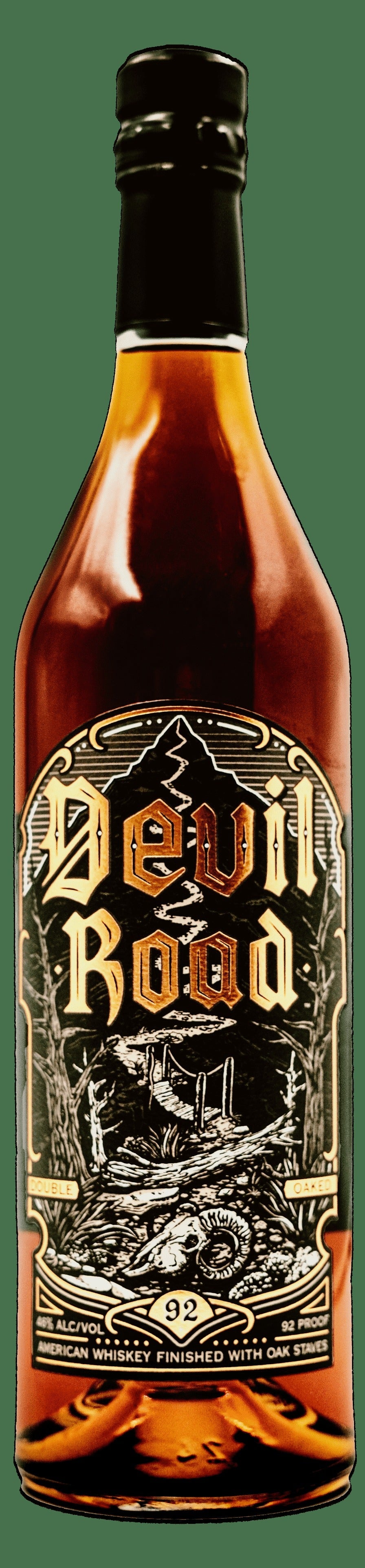 Devil Road Double Oaked American Whiskey – 92 Proof (750ml)