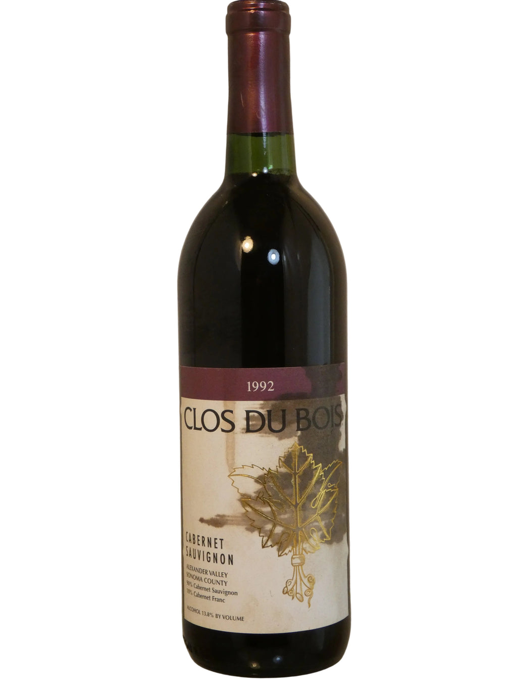 Clos du Bois Alexander Valley Cabernet Sauvignon (Stained Label) - 1992 (750ml)