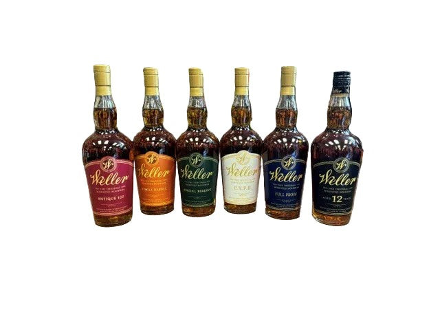 W. L. Weller Complete Rainbow Vertical Bourbon Set (6 Bottles - 750ml )