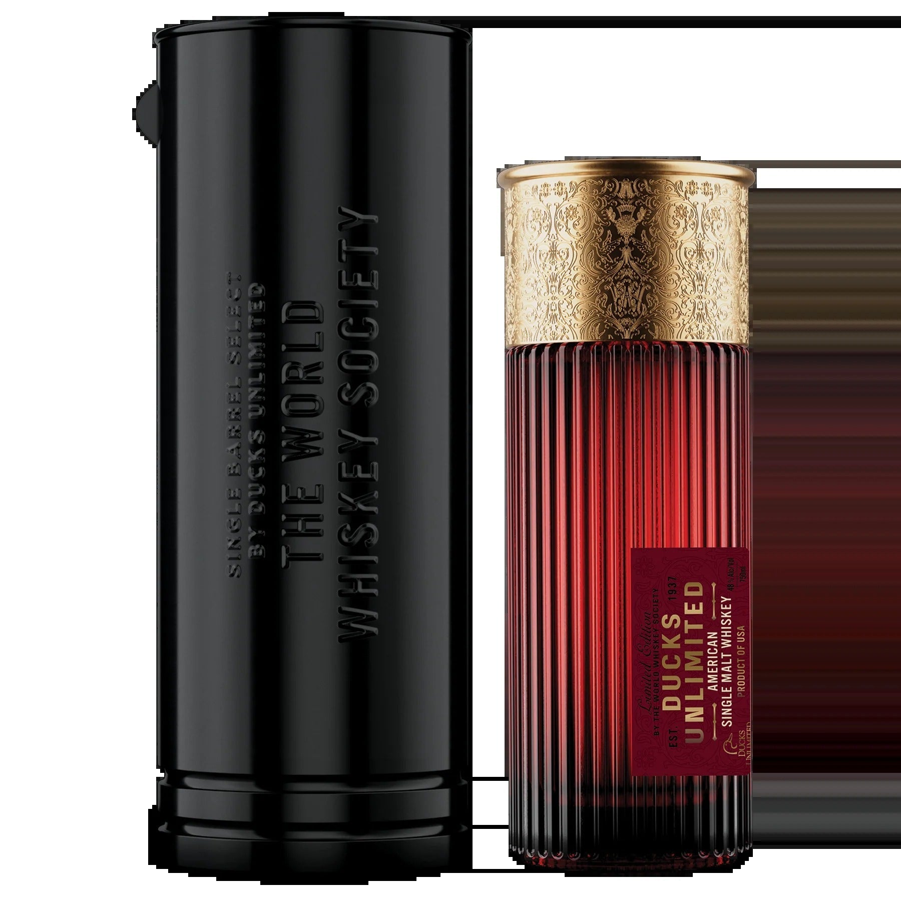 World Whiskey Society Ducks Unlimited Shotgun Shell Decanter American Single Malt (750ml)