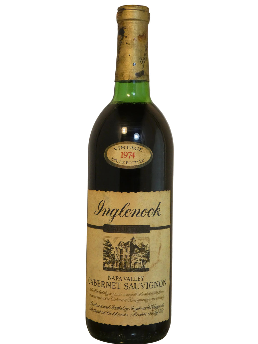 Inglenook Cabernet Sauvignon (Corroded Cap, Fill just out of the Neck)- 1974 (750ml)