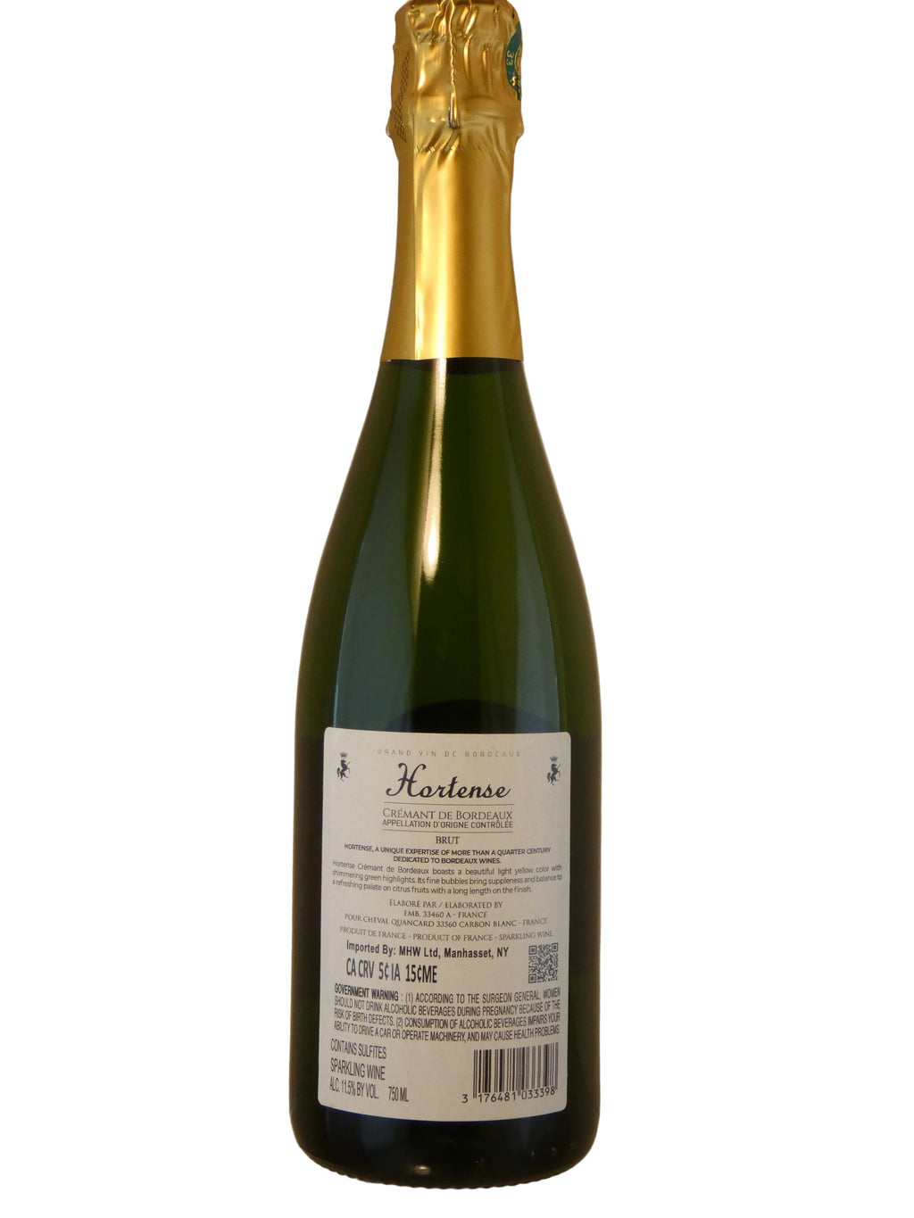 Hortense Cremant De Bordeaux French Sparkling - NV (750ml)