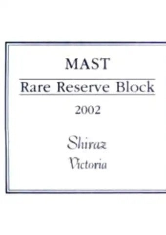 Mount Langi Ghiran Mast Rare Reserve Block Shiraz - 2002 (750ml)
