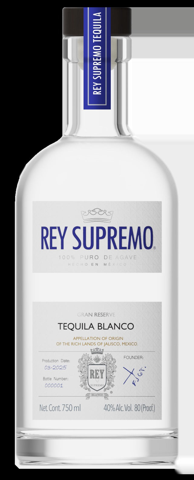 Rey Supremo Gran Reserve Tequila Blanco (750ml)