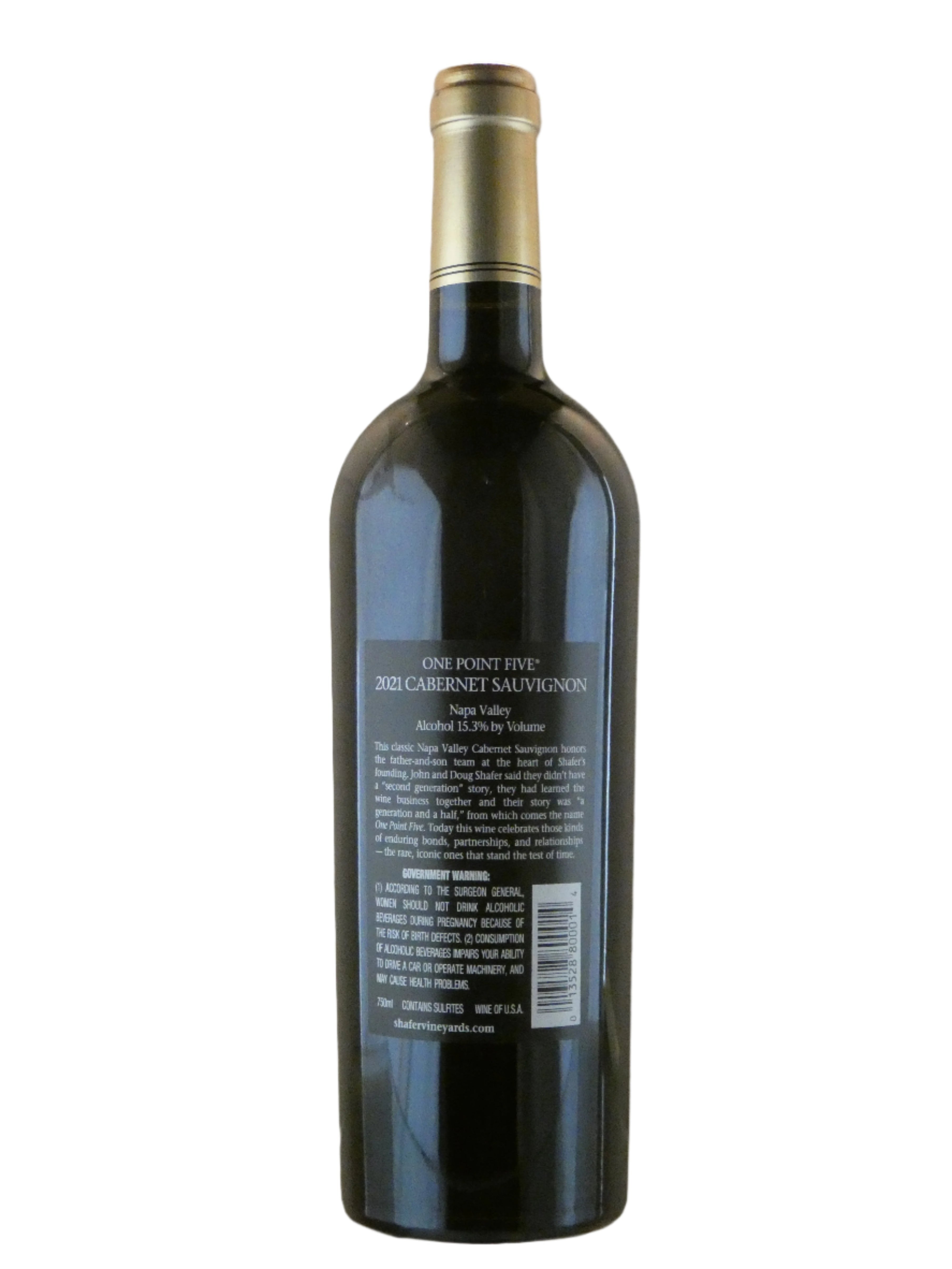 Shafer Vineyards One Point Five Cabernet Sauvignon - 2010 (750ml)