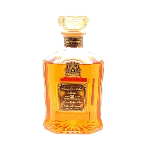 Canadian club classic 12 Year - Hiram Walker & Sons (750ml) (old) (Glass Decanter) 1980's bottling