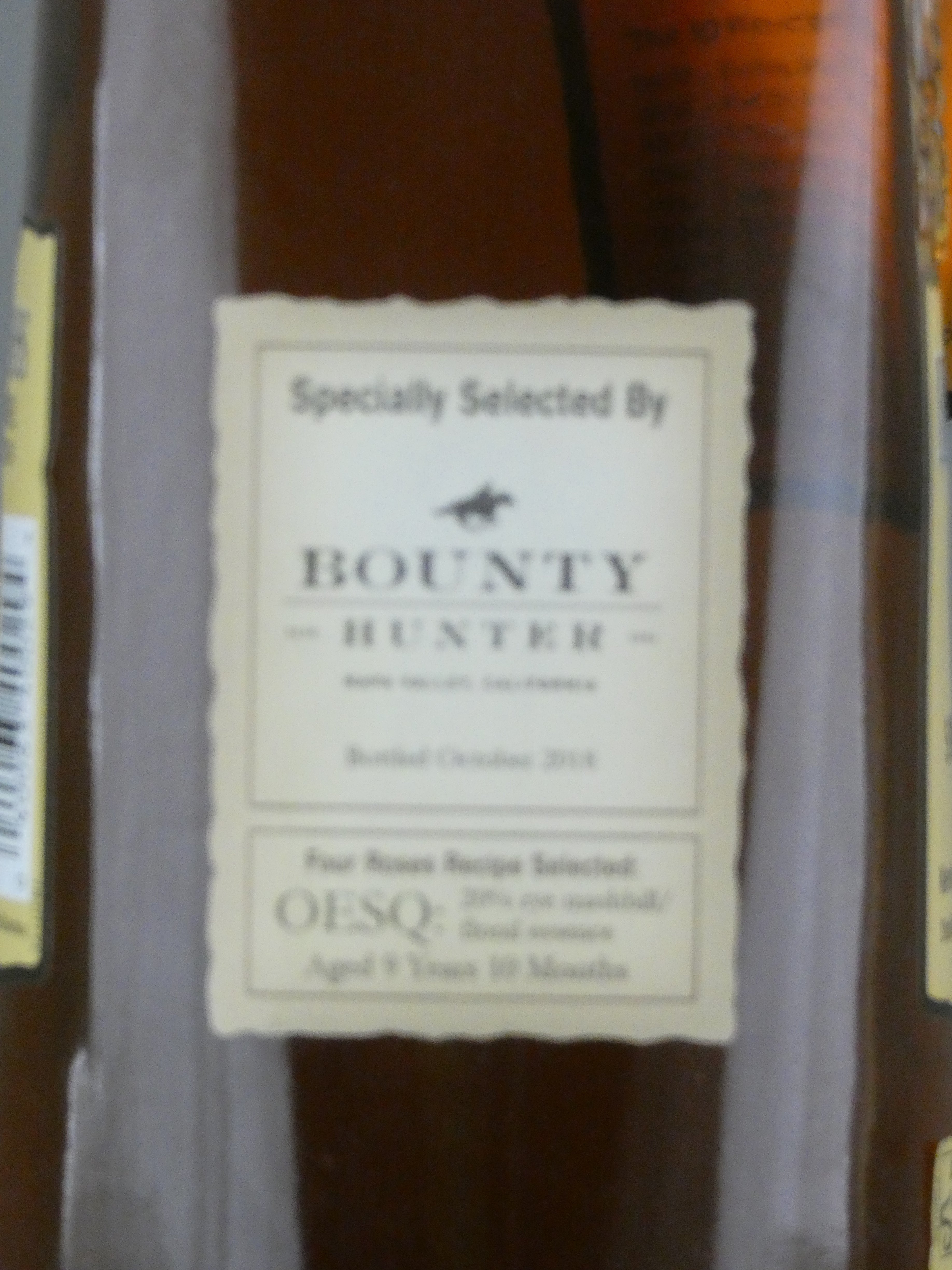 Four Roses Single Barrel Cask Strength (9Year 10month OESQ Bounty Hunter 55.3%) (750ml)