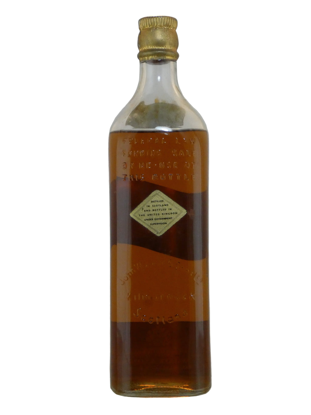 Johnnie Walker Black Label 12 Year Old Blended Scotch Whisky (1960's/70's) (4/5 Quart)