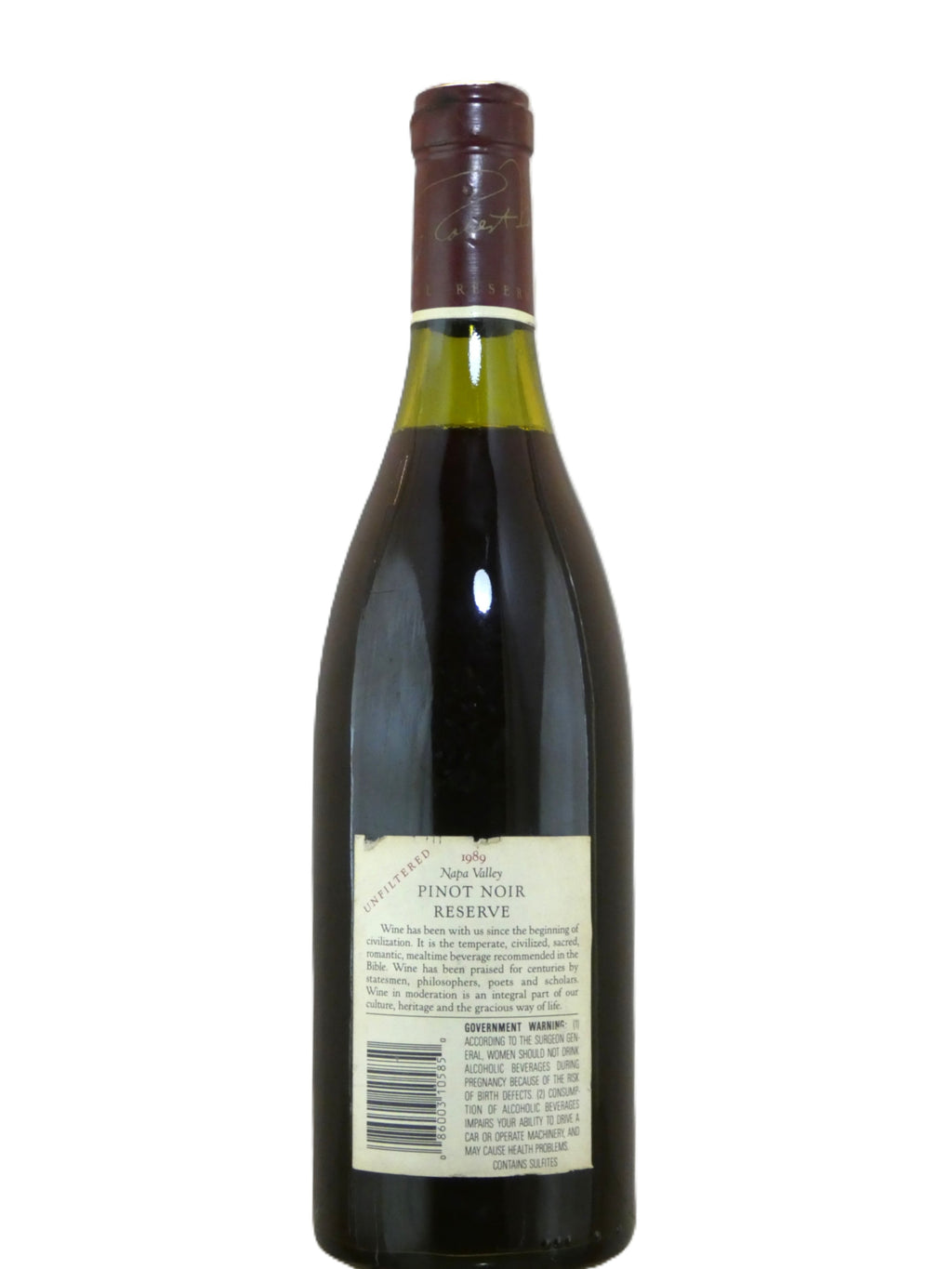 Robert Mondavi Pinot Noir Reserve - 1989 (750ml)