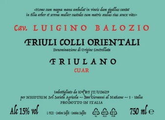 Luigino Balozio Sauvignon Blanc Cuar - 2023 (750ml)
