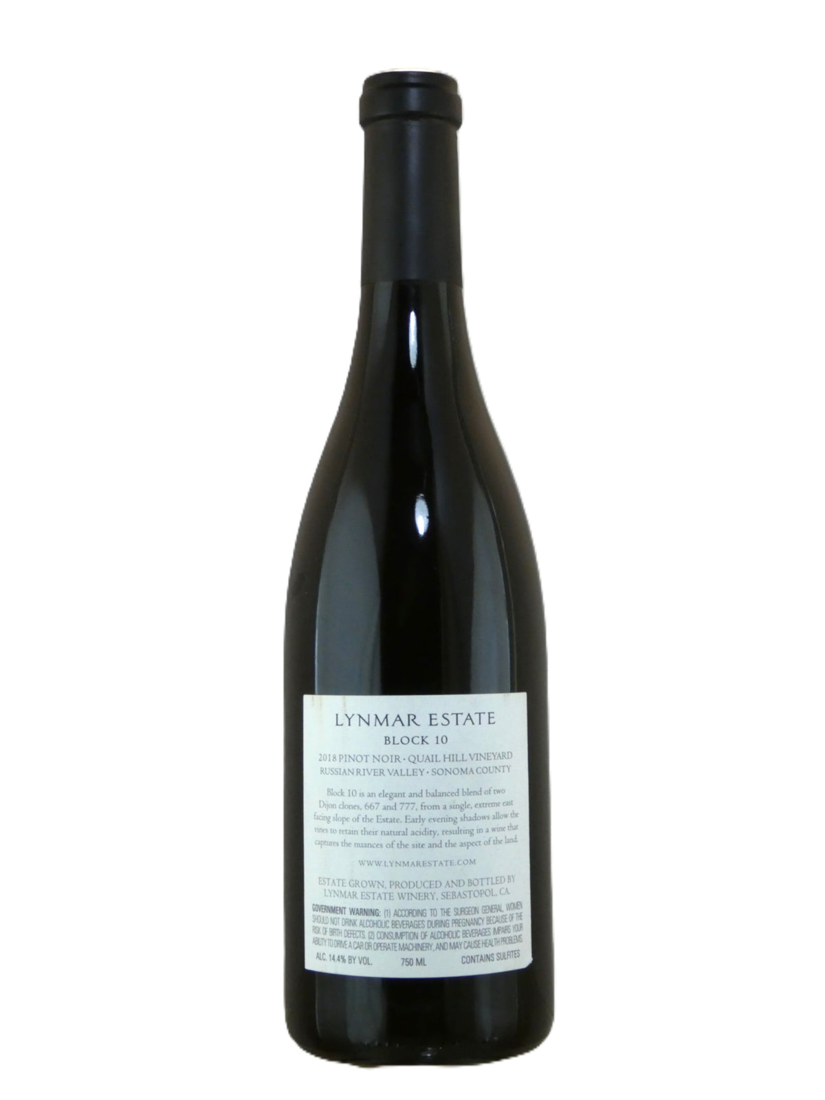 Lynmar Estate Pinot Noir Block 10 - 2018 (750ml)