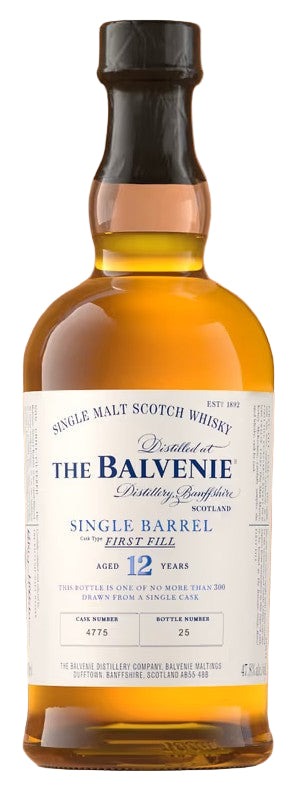 The Balvenie Single Barrel First Fill 12 Year Old Single Malt Scotch Whisky (750ml)