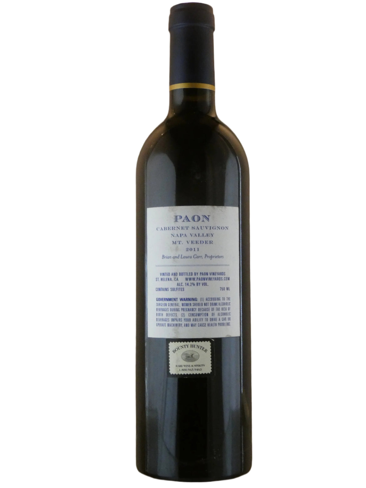 Paon Mt Veder Cabernet Sauvignon - 2011 (750ml)