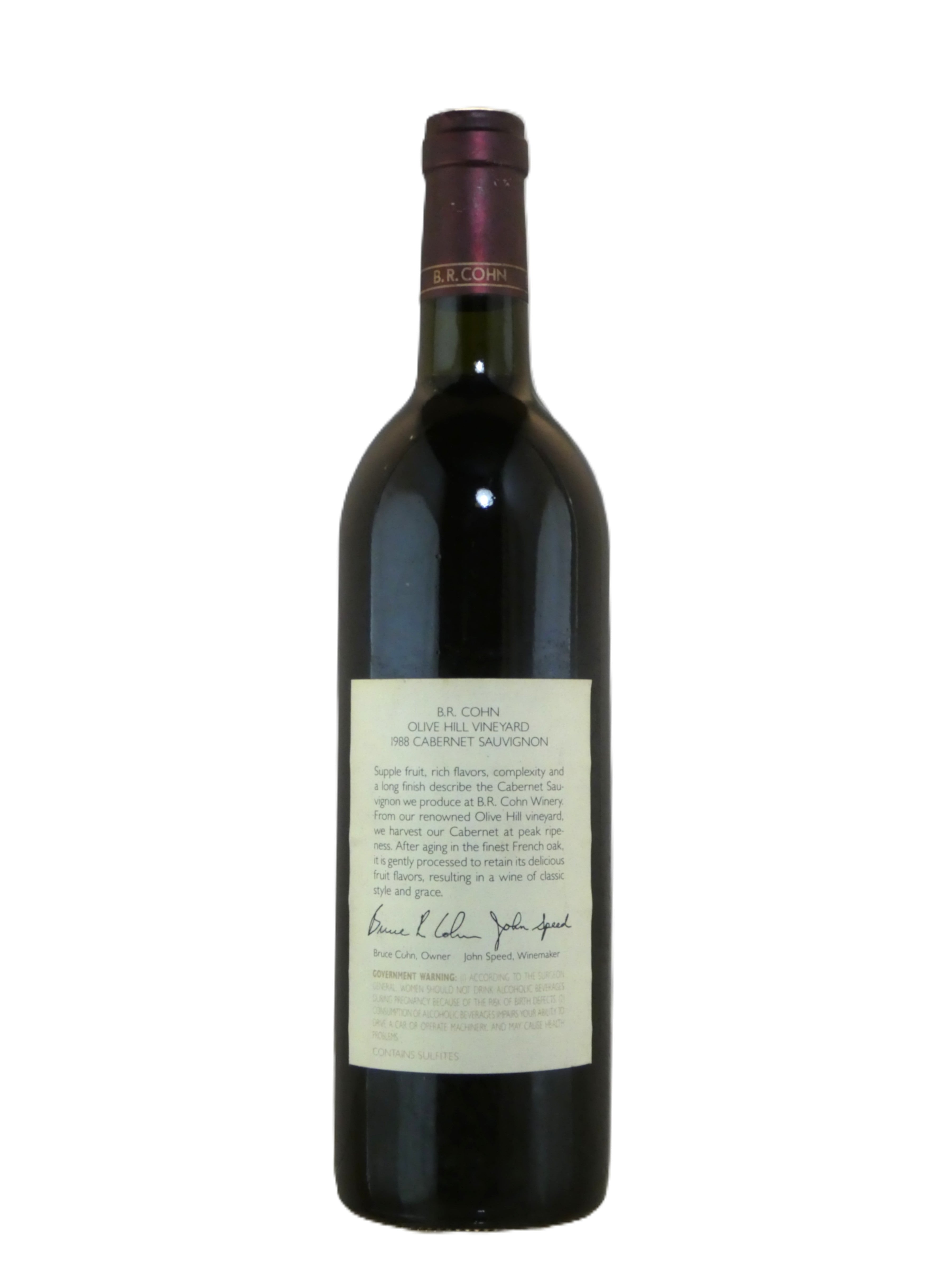 B.R. Cohn Olive Hill VIneyard Cabernet Sauvignon - 1988 (750ml)