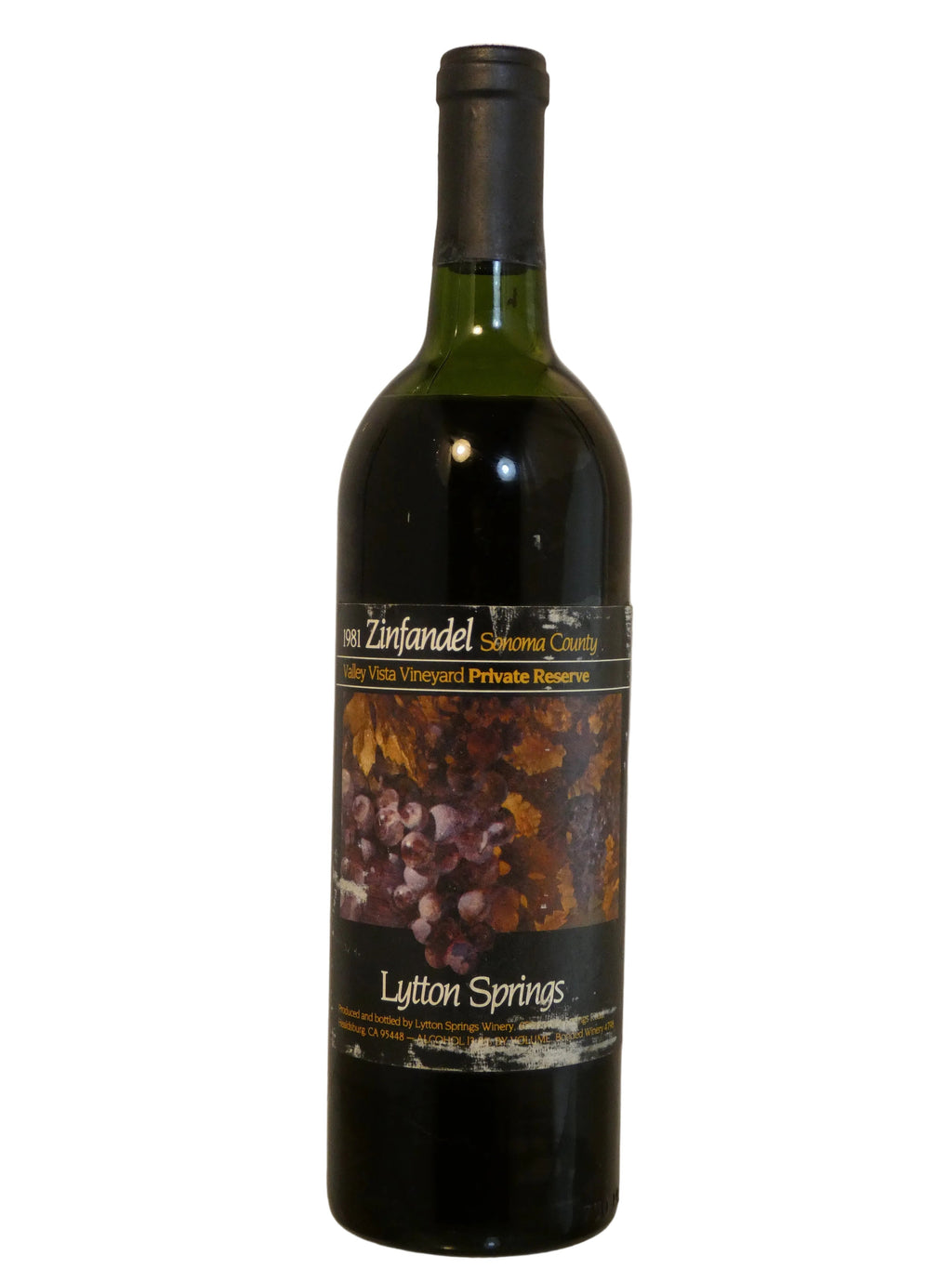 Lytton Springs Winery Valley Vista Vineyard Private Reserve Zinfandel (High Mid Shoulder) - 1981 (750ml)