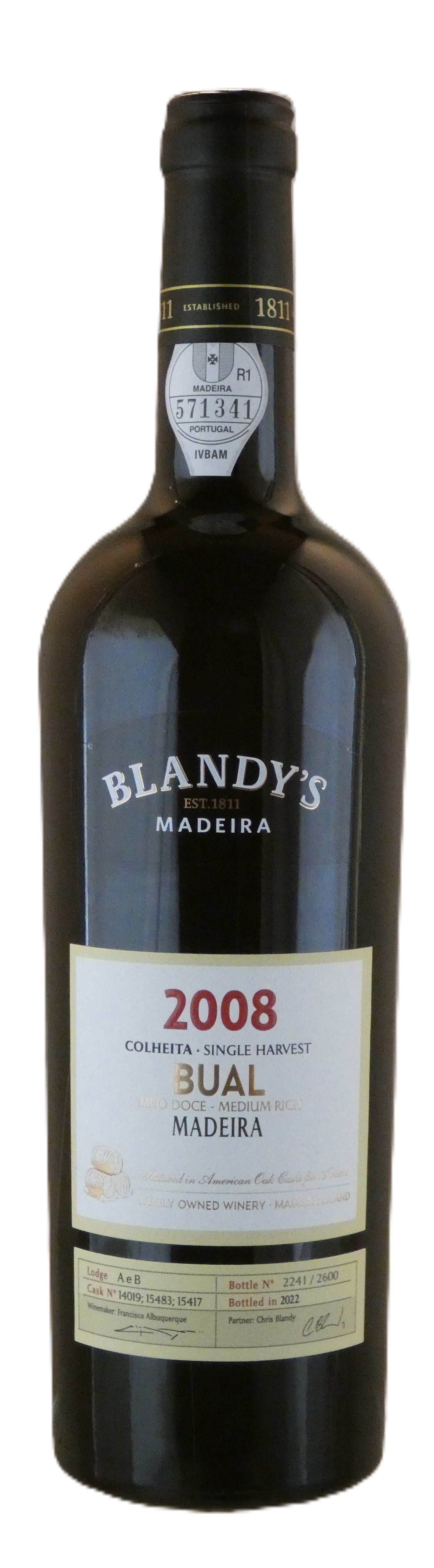 Blandy's Bual Colheita - 2008 (750ml)