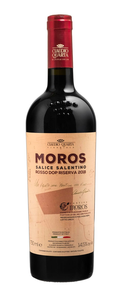 Claudio Quarta Moros Salice Salentino Riserva - 2018 (750ml)