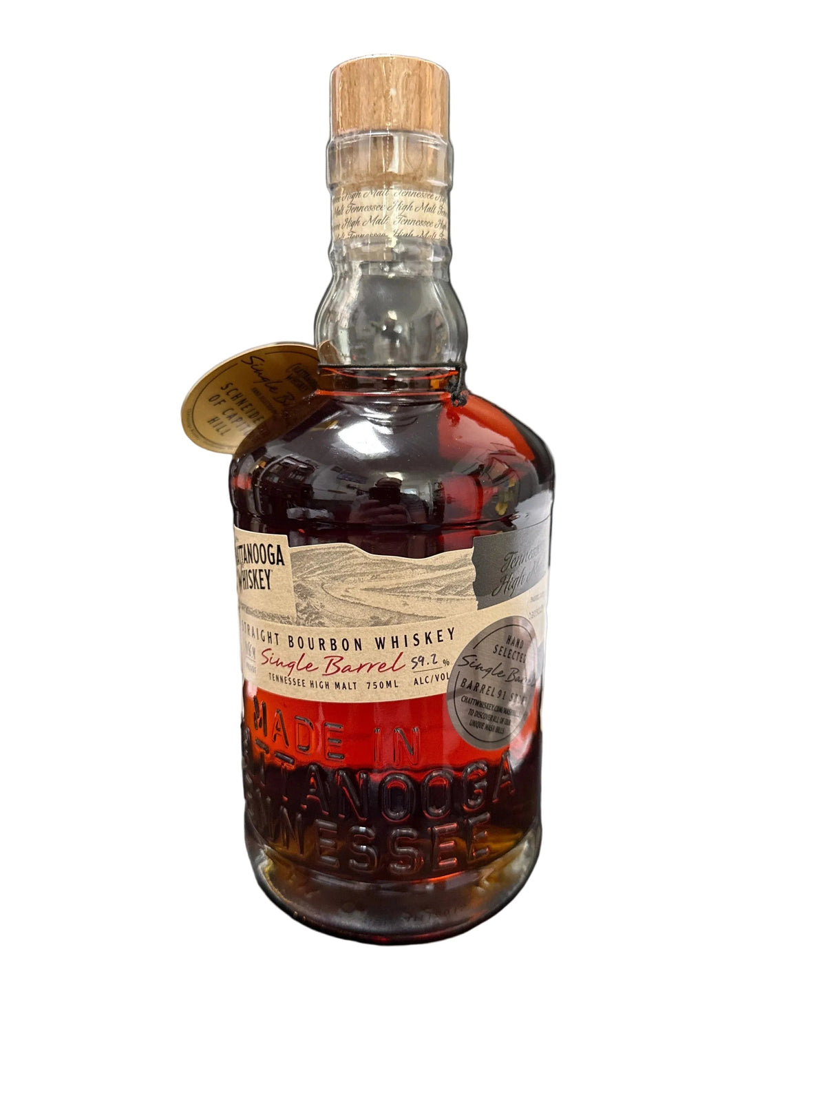Chattanooga Straight Bourbon Whiskey Schneider's Barrel 118.4 Proof (750ml)