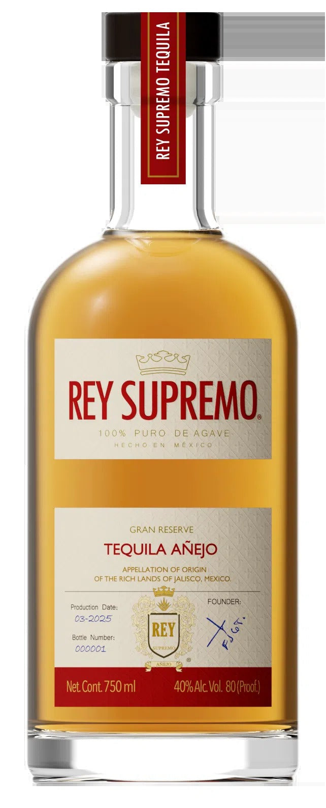 Rey Supremo Gran Reserve Tequila Anejo (750ml)