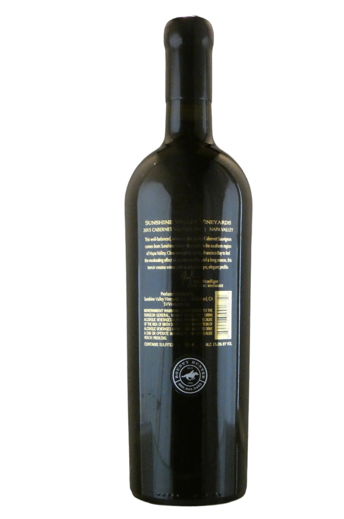 Sunshine Valley Vineyards Napa Cabernet Sauvignon - 2015 (750ml)