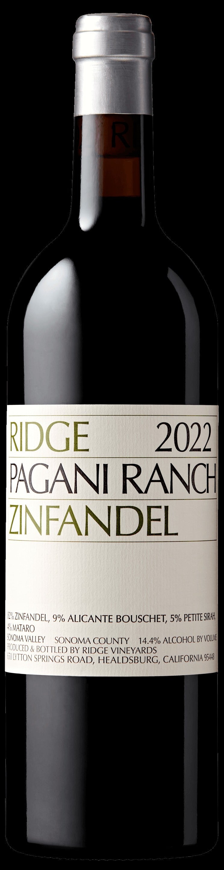 Ridge Vineyards Pagani Ranch Zinfandel- 2022 (750ml)