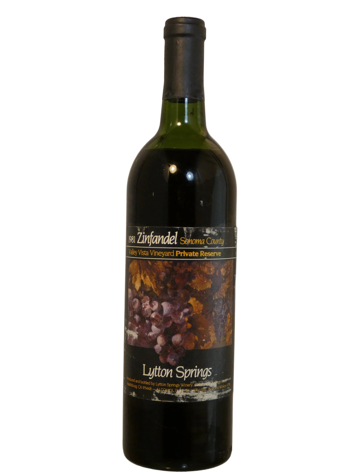 Lytton Springs Winery Valley Vista Vineyard Private Reserve Zinfandel (High Mid Shoulder) - 1981 (750ml)