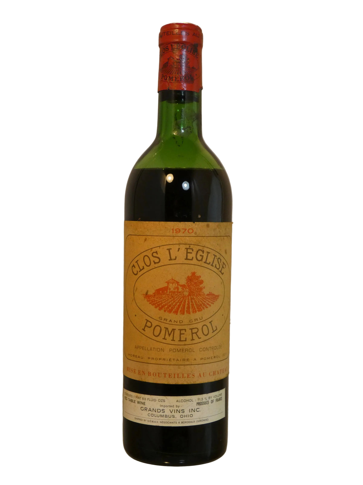 Clos L'Eglise Pomerol (Low-Shoulder) - 1970 (750ml)