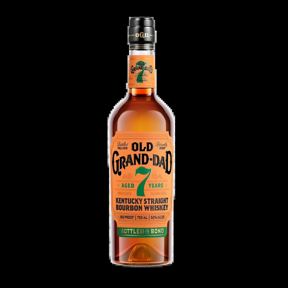 Old Grand-Dad 7 Year Bottled in Bond Kentucky Straight Bourbon Whiskey – 100 Proof (750ml)