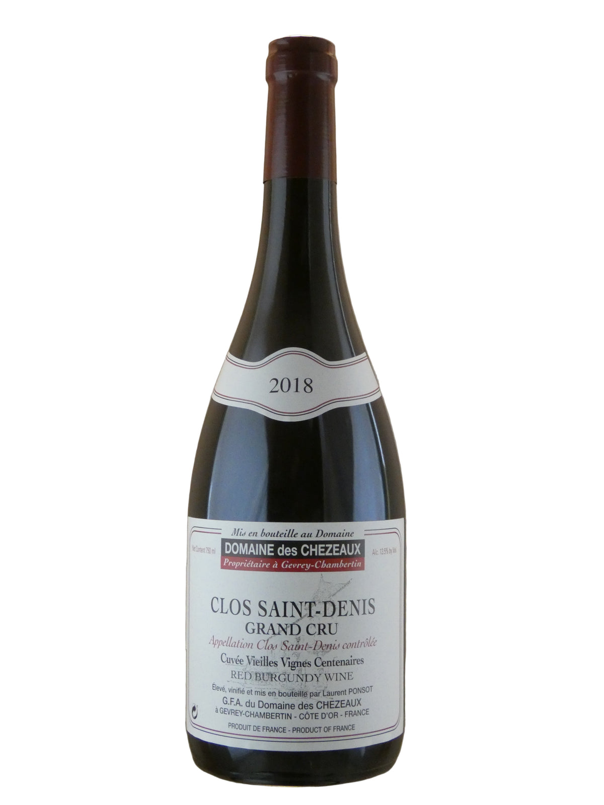 Domaine des Chezeaux Clos St. Denis VV (Ponsot) - 2018 (750ml)
