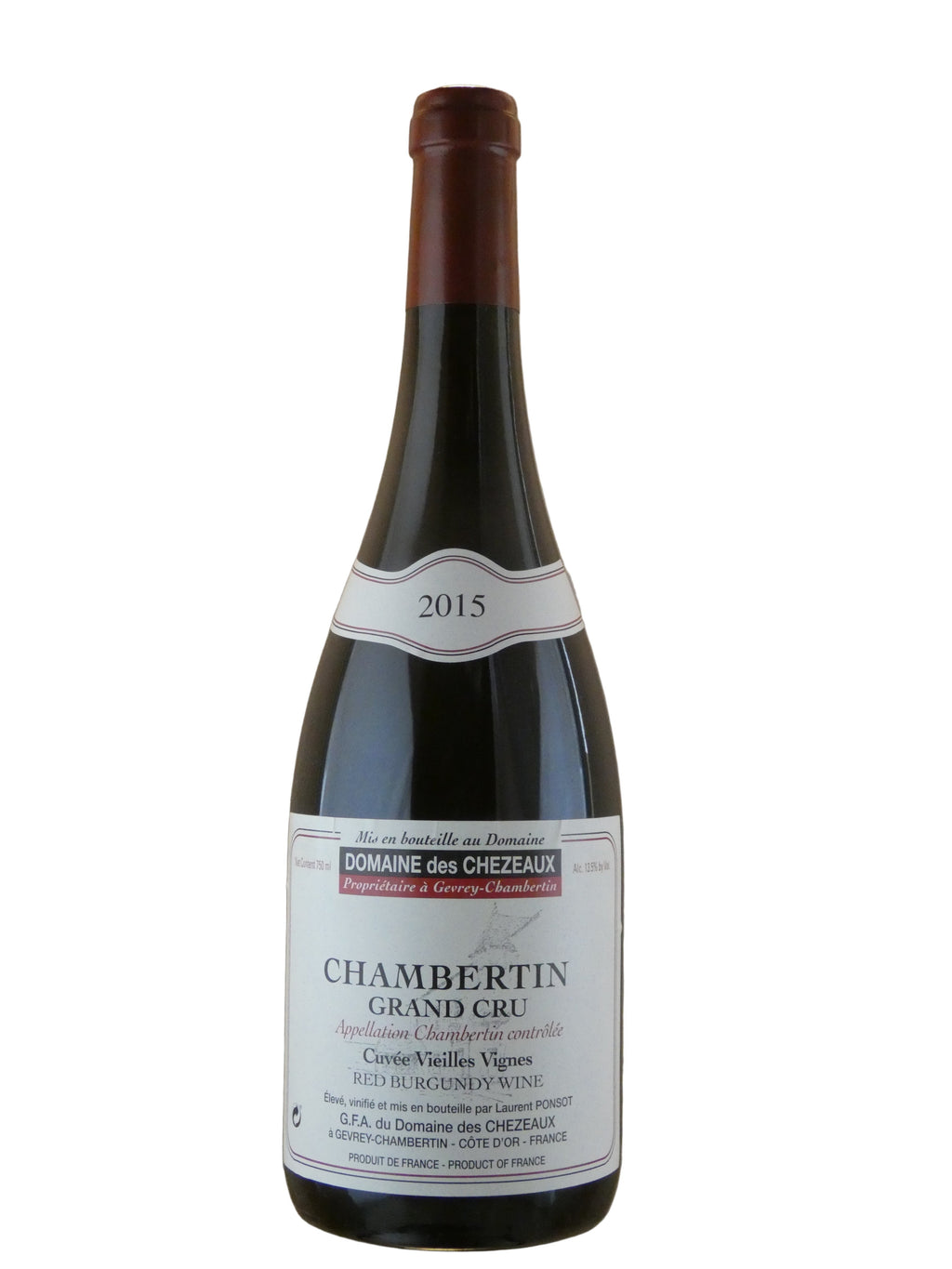 Domaine des Chezeaux Chambertin Grand Cru VV (Ponsot) - 2015 (750ml)