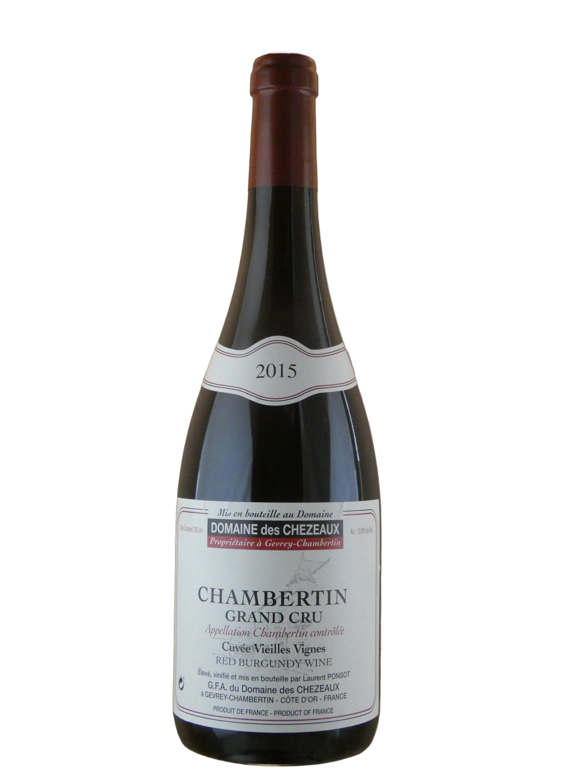 Domaine des Chezeaux Chambertin Grand Cru VV (Ponsot) - 2015 (750ml)