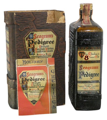 Seagram's Pedigree 8 Year 1929 Canadian Tax Stamp. Import NYC (750ml)