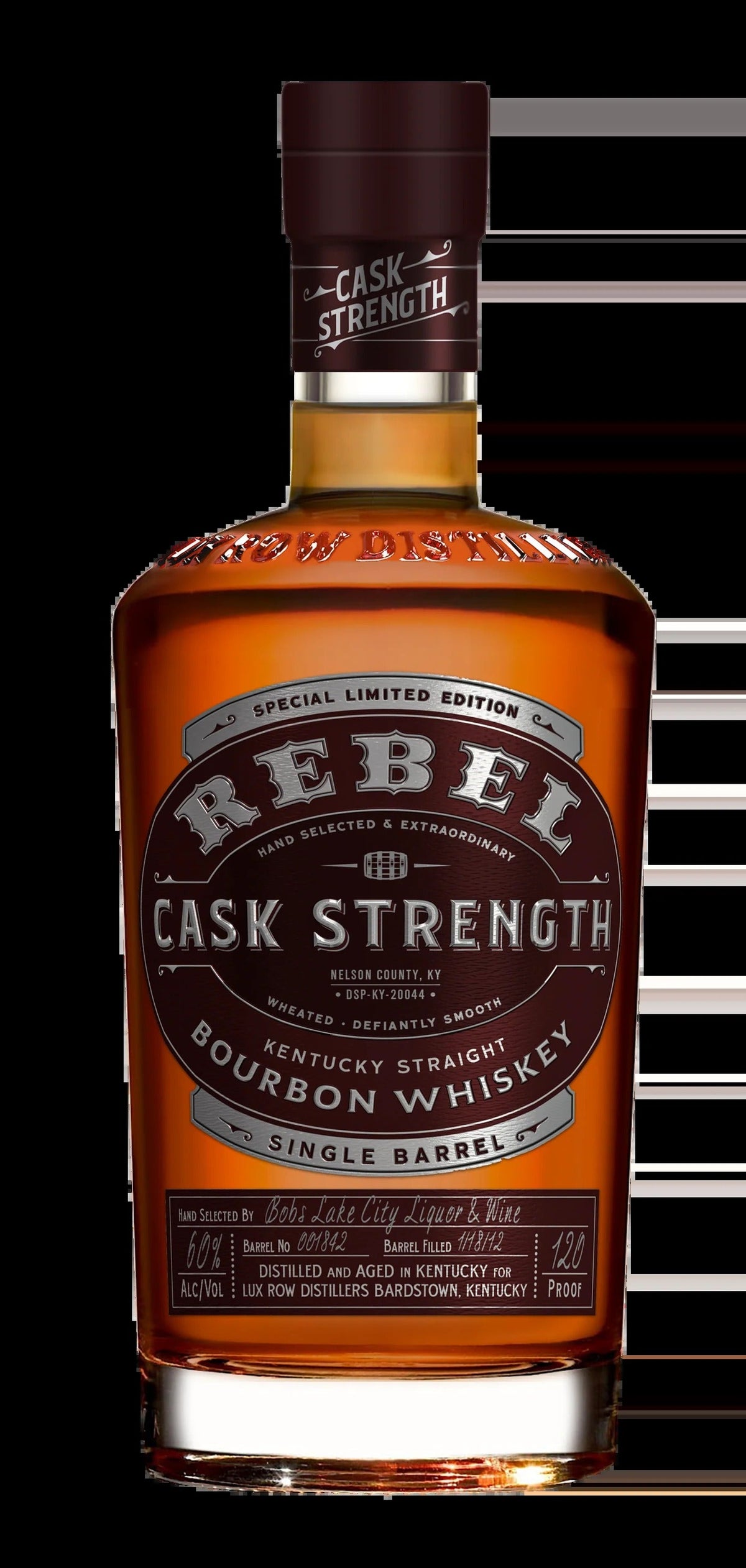 Rebel Cask Strength Barrel Straight Bourbon Whiskey 120 Proof (750ml)