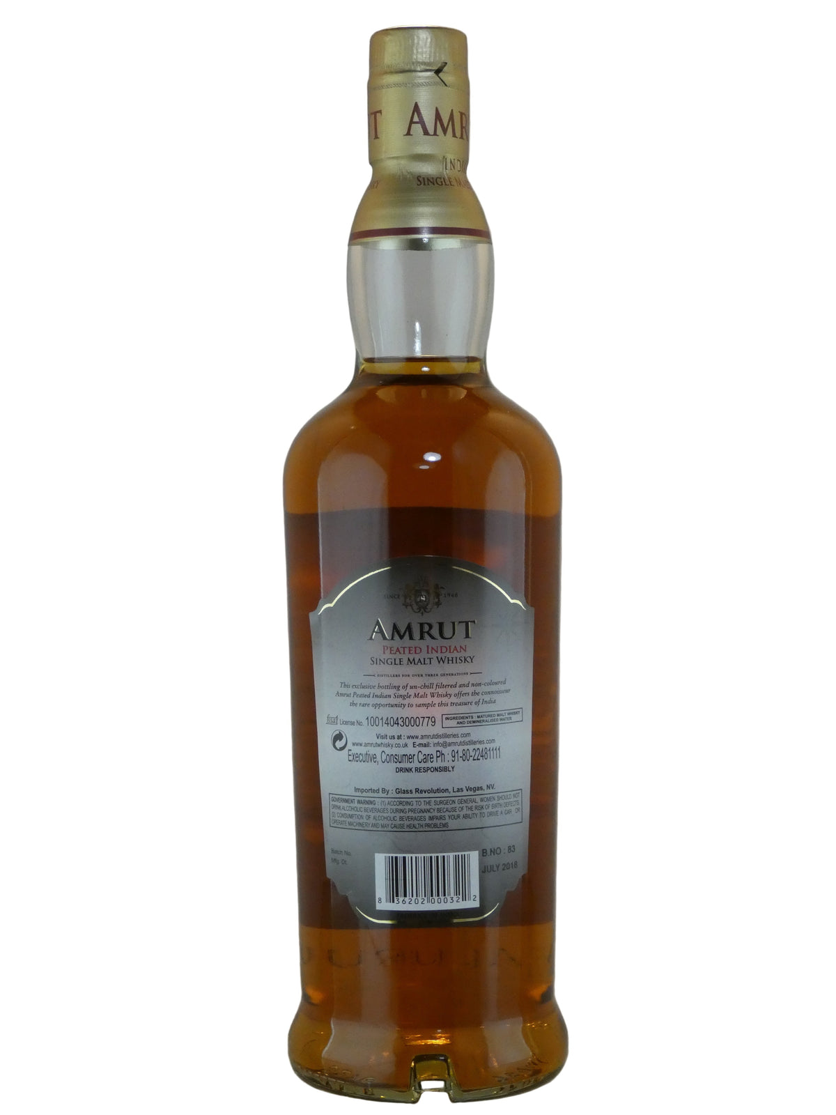 Amrut Peated Indian Single Malt Whisky (750ml)