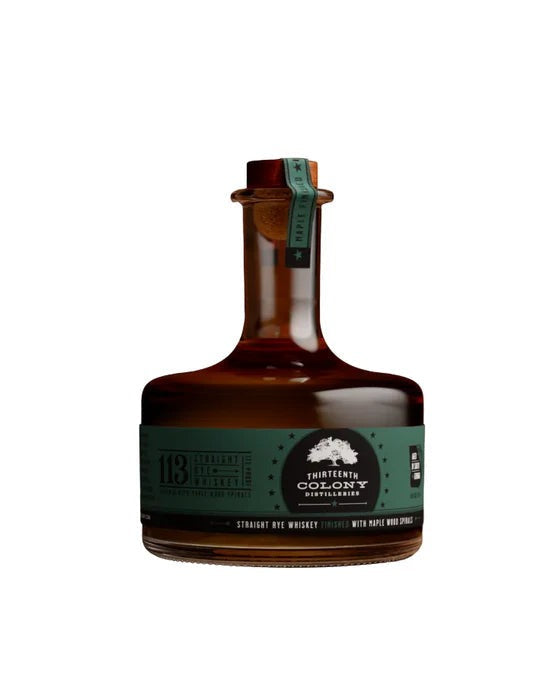 Thirteenth Colony Straight Rye Whiskey Finished with Maple Wood Spirals (750ml)