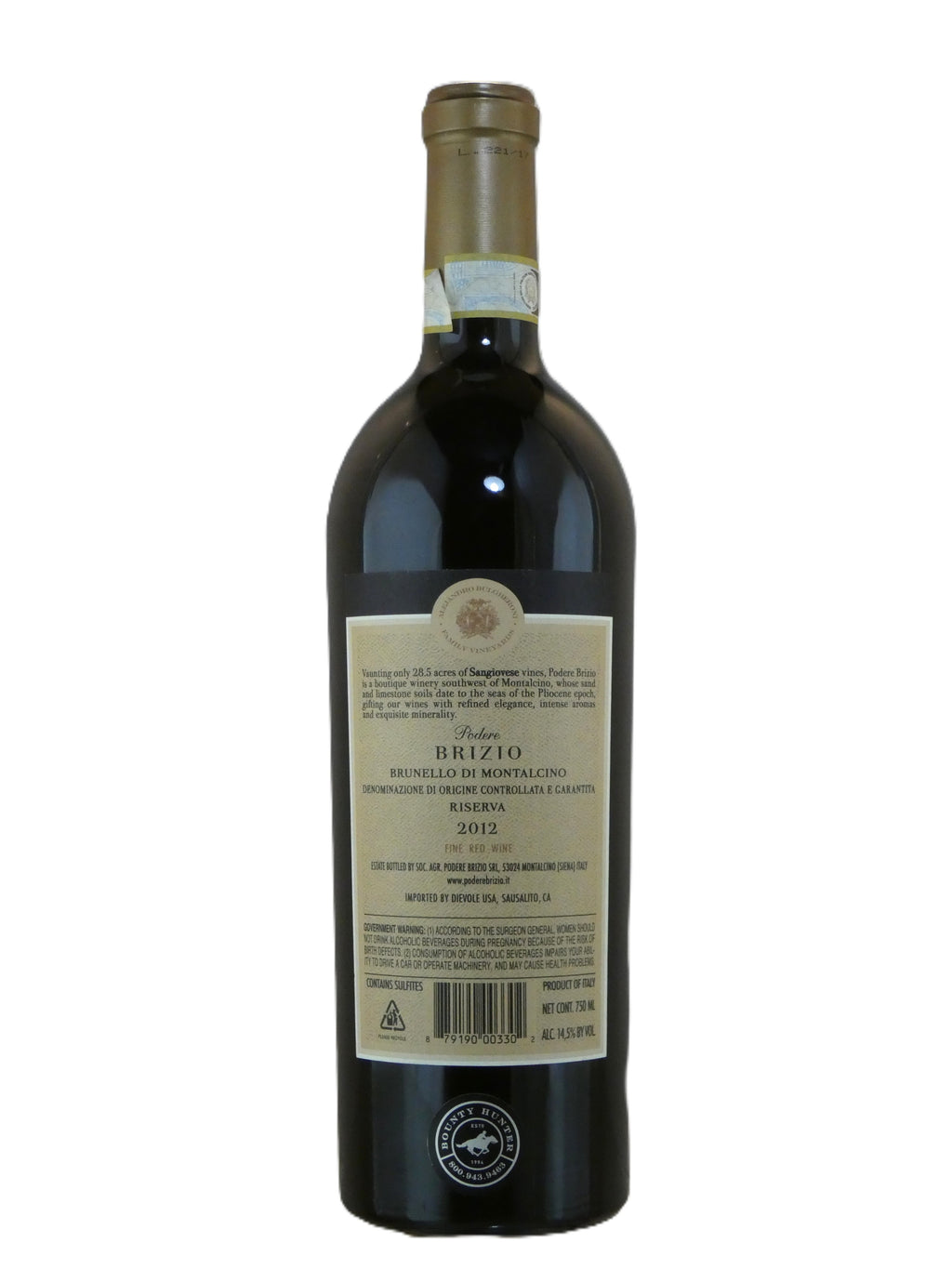 Podre Brizio Brunello Di Montalcino Riserva - 2012 (750ml)