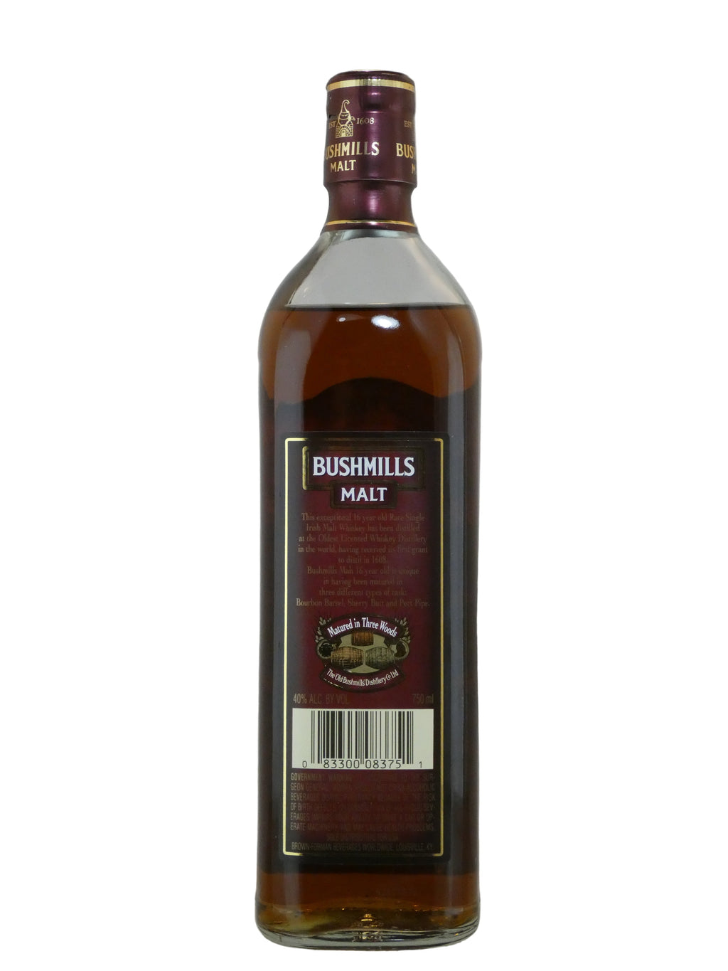 Bushmills 16 Year Old Single Malt Irish Whiskey (750ml) (Brown Forman) late 1990's
