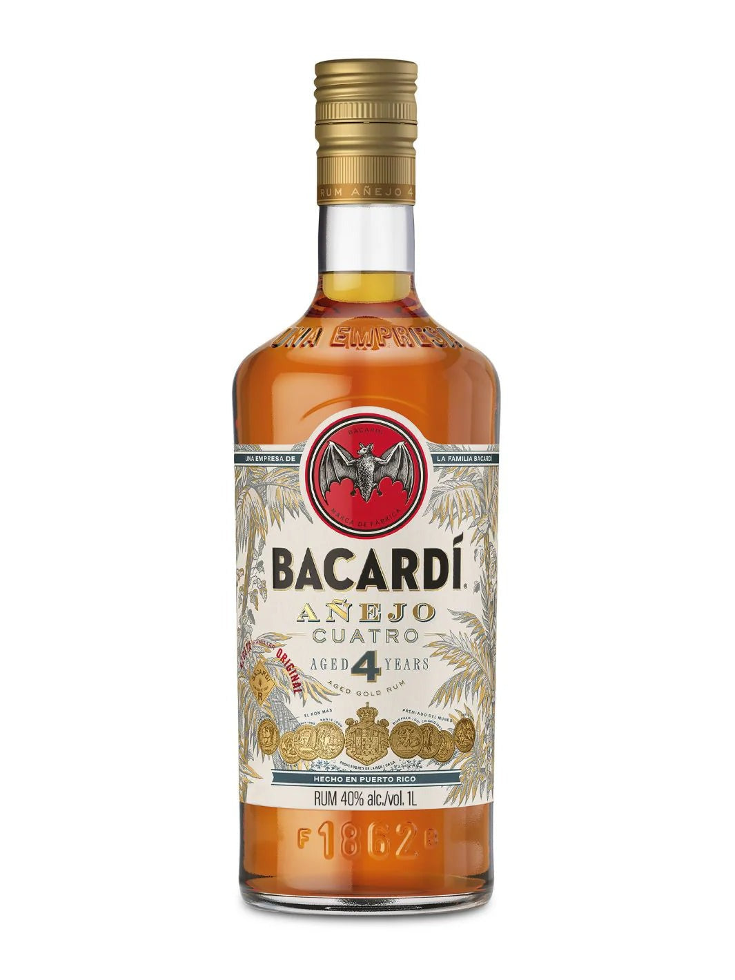 Bacardi 'Cuatro' Aged 4 Years Anejo Rum (750ml)