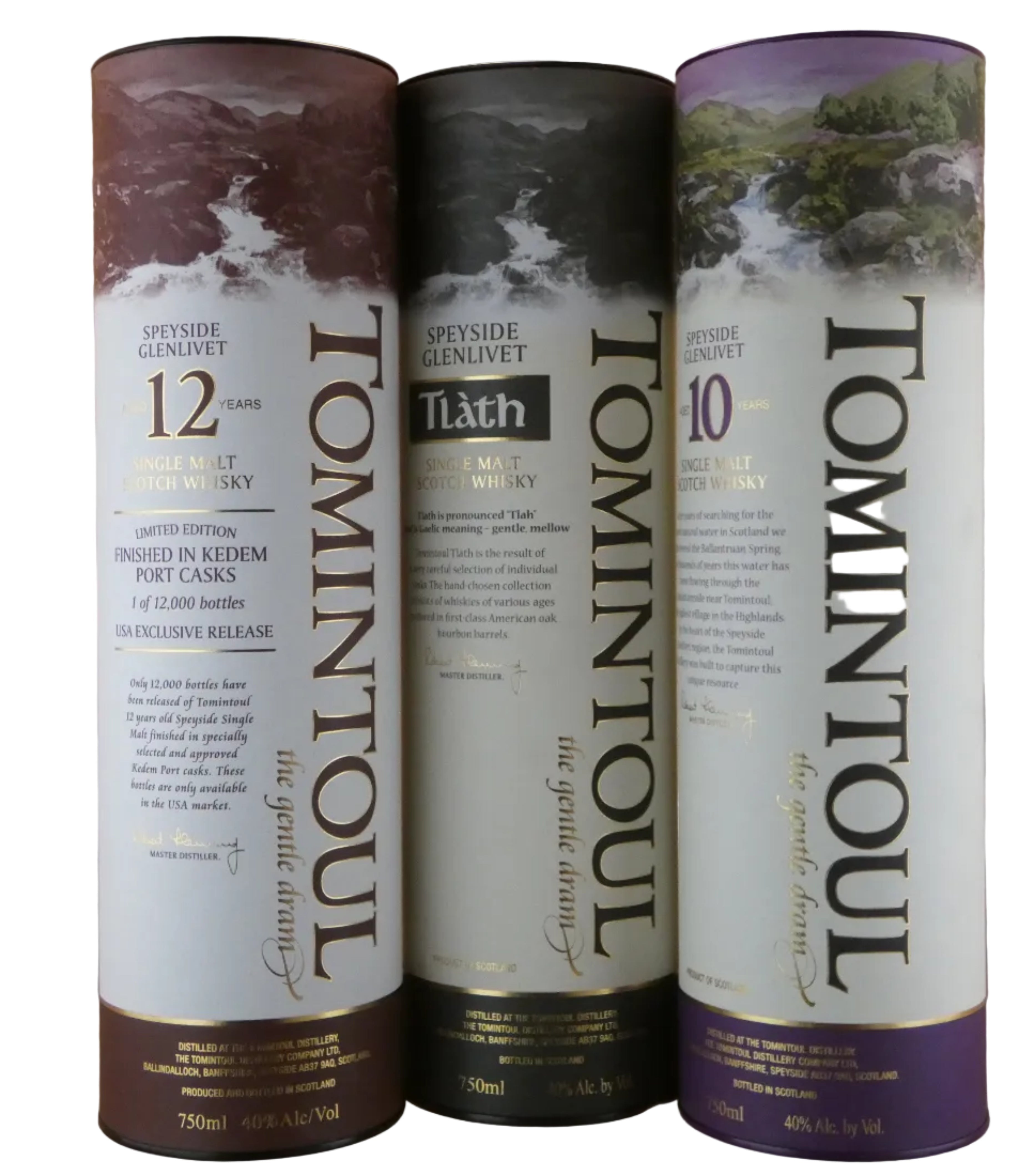 Tomintoul Scotch Whisky 3 Bottle Bundle - (750ml)