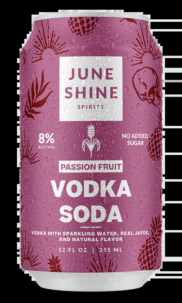 Juneshine Passion Fruit Vodka Soda (12oz Btl 4 Pk)