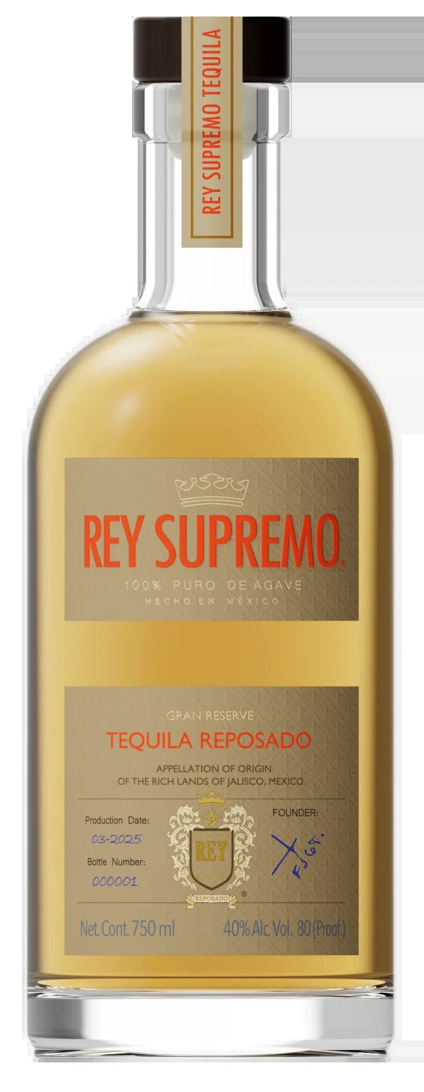 Rey Supremo Gran Reserve Tequila Reposado (750ml)